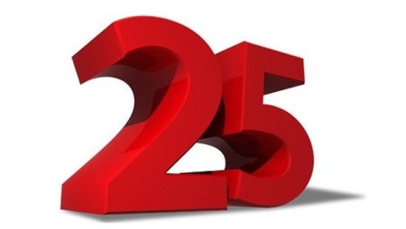 Красная цифра 25