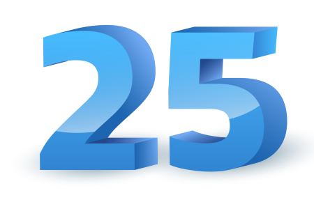 Цифра 25 красивая