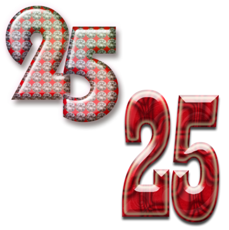 25 Лет красивые цифры