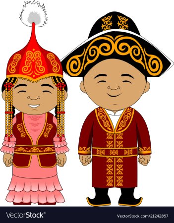 Национальный головной убор казахов вектор