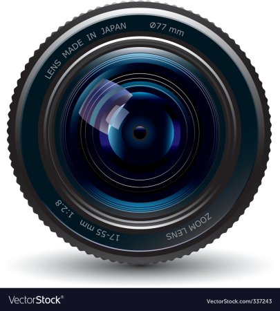 Стилизованный объектив фотоаппарата