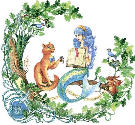 Герои сказок Пушкина кот ученый