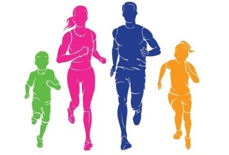 Спортивная семья вектор