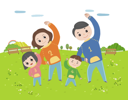 Фон спортивная семья