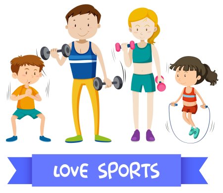Спортивная семья мультяшные