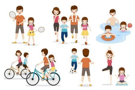 Семья и спорт картинки для детей