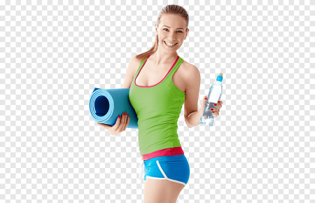 Спортивная девушка на прозрачном фоне