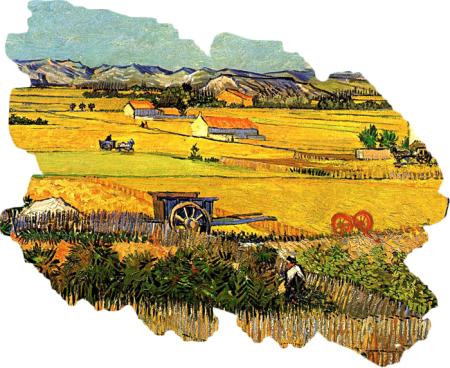 Ван Гог картина на прозрачном фоне