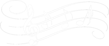 Белые Ноты на прозрачном фоне