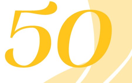 Красивая цифра 50 на прозрачном фоне