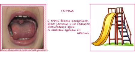 Артикуляционная гимнастика для детей горка