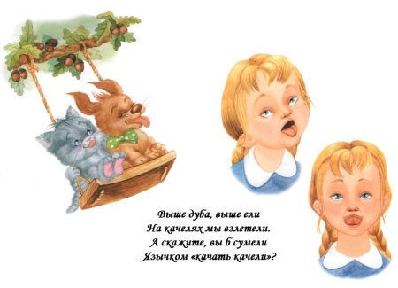 Артикуляционное упражнение качели