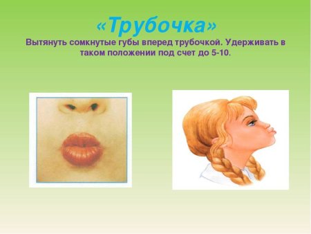 Упражнение трубочка артикуляционная гимнастика