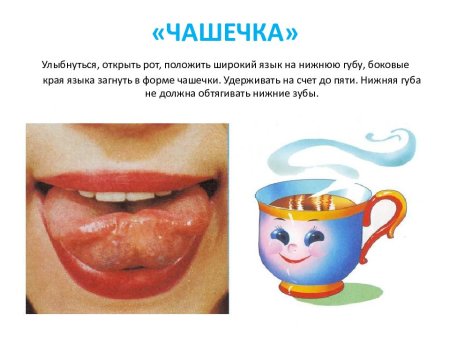 Артикуляционная гимнастика блинчик чашечка