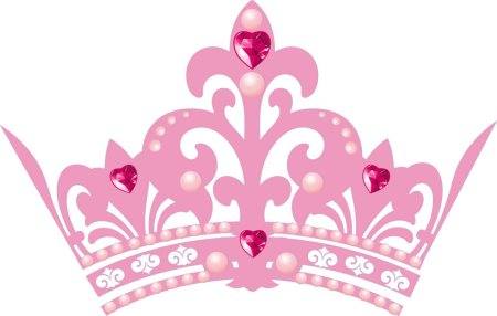 Детская розовая корона