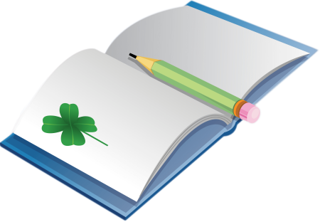 Желтая книга на белом фоне