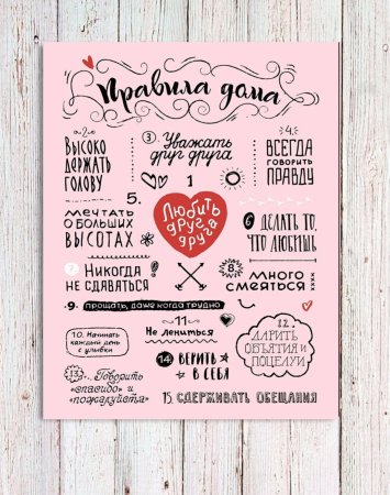 Постер " правила дома"