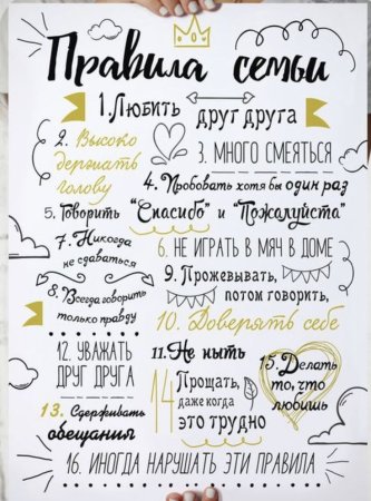Правила семьи
