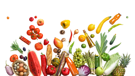 Продукты на белом фоне