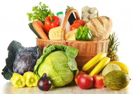 Продуктовая корзина с фруктами
