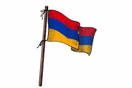 Срисовано армянский флаг