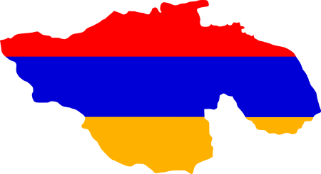 Армения карта флаг