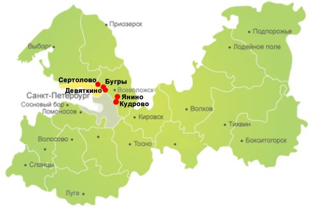 Контур Ленинградской области вектор