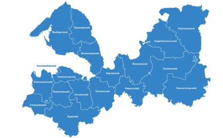 Ленинградская область. Карта