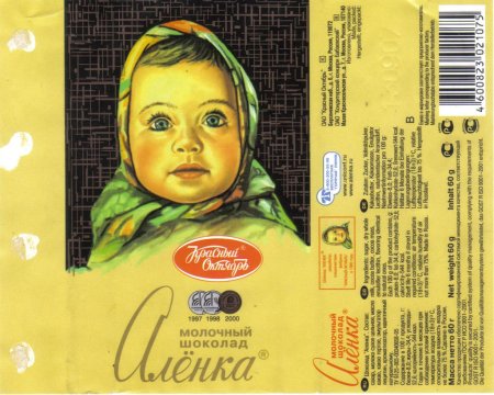 Шоколад Аленка 200гр (красный октябрь)