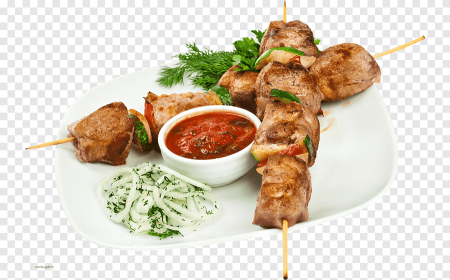 Шашлык на белом фоне