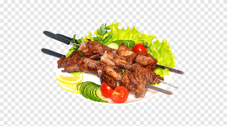 Шашлык на белом фоне