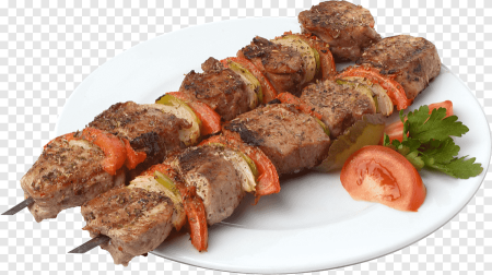Шашлык на белом фоне