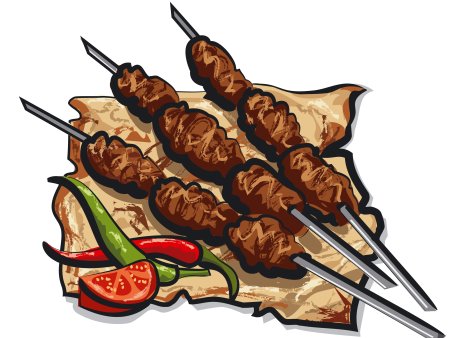 Люля кебаб вектор