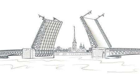 Аничков мост в Санкт-Петербурге рисунок