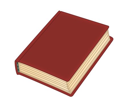 Закрытая книга на прозрачном фоне