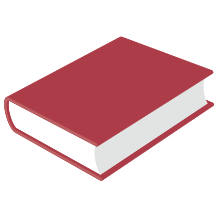 Закрытая книга на прозрачном фоне