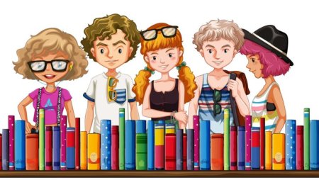 Книга дети подростки фон