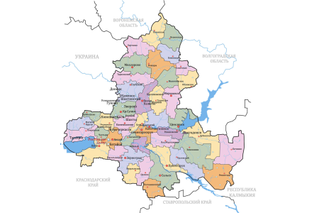Ростовская карта Ростовской области