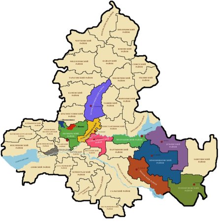 Карта Ростовской области