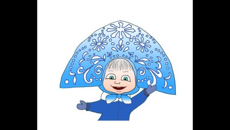 Маша Снегурочка нарисовать