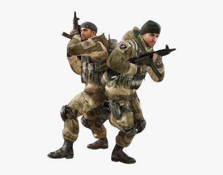 Военный на прозрачном фоне
