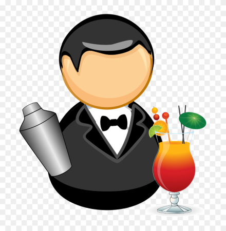 Бармен без фона
