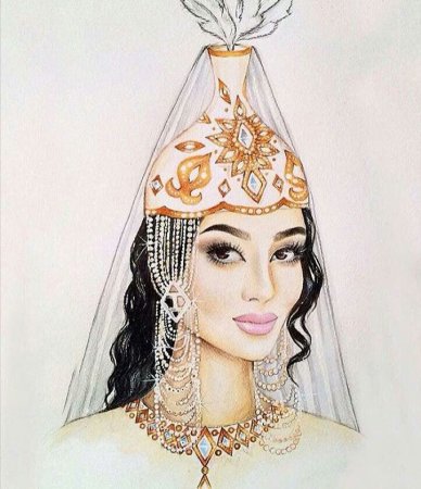 Казахская невеста в саукеле