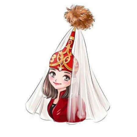 Казахский девушки саукеле