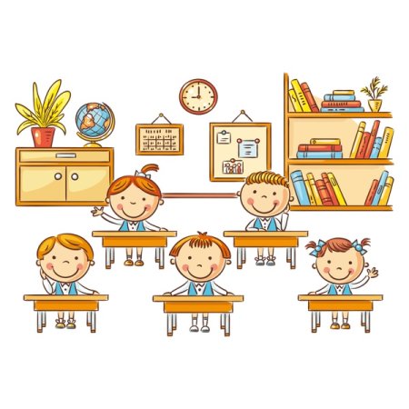 Иллюстрация парты в классе