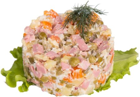 Оливье с колбасой