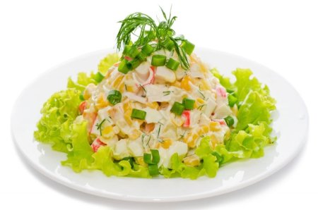 Салат скрабовами полочками