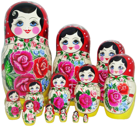 Матрешка на прозрачном фоне
