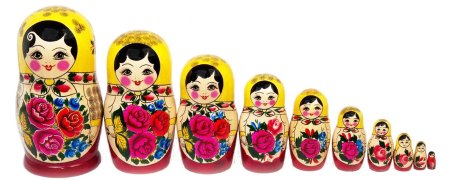 Матрешка в ряд для детей