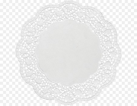 Белая кружевная салфетка